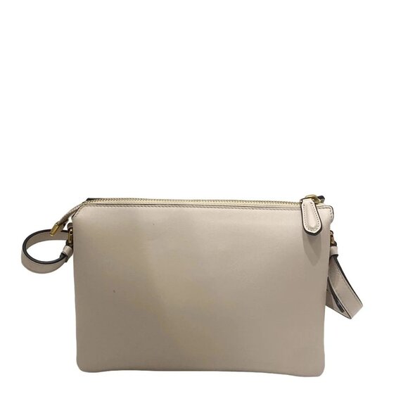 Auth Salvatore Ferragamo Gancini - White Leather Shoulder Bag - Picture 3 of 8